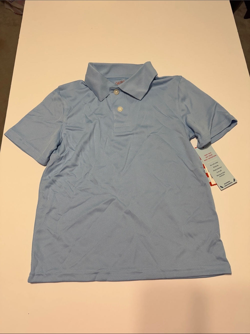 Cat & Jack Light Blue Boys Polo Shirt
